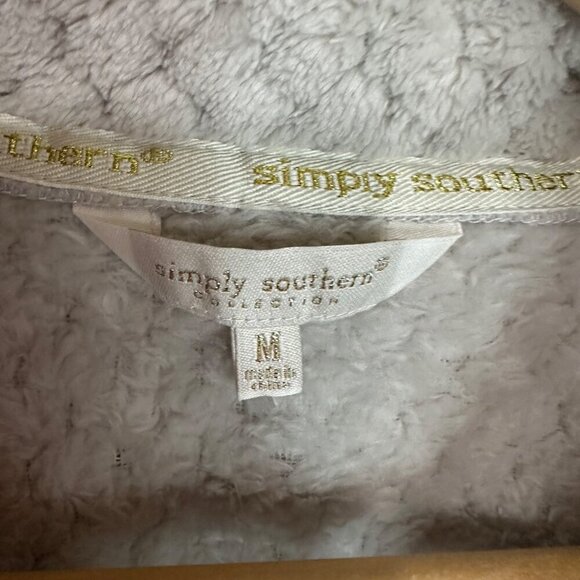NWT Simply Southern Shacket Jacket Fuzzy Sherpa Gray Boho‎ Outdoors Size M - Picture 6 of 10